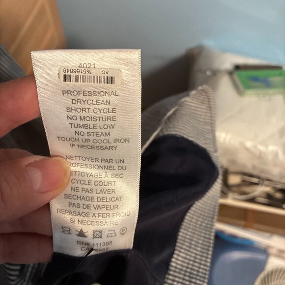 Tory Burch Women's Blue White Striped Blazer XL - Picture 9 of 9